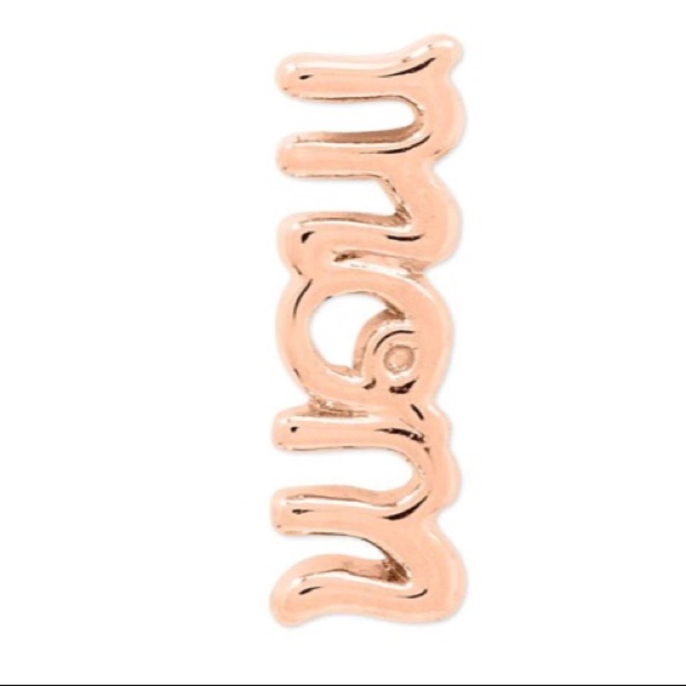 Mom rose gold charm